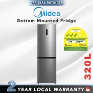 Midea 320L Bottom Mounted Fridge - Bru steel (MDRB470MGD28)