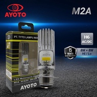 new!!! LED MOTOR H6 AYOTO M2A Putih &amp; Kuning Lampu Depan Bebek Matic