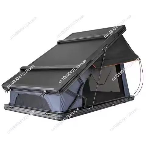 Lightweight triangular hard shell roof tent Flip roof tent 2 people Aluminum car camping hard shell 