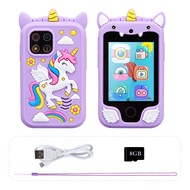 codKids Muscial Smart Phone Toys Cartoon Unicorn Touchscreen Baby Mobile for Girls Boys Educational 