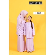 BAJU KURUNG FATIMAH by Mz textile bf menyusu wuduk friendly budak anak sedondo family raya lilac lavender baby blue navy