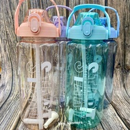 2000ml Clear Transparent Water Bottle Start Big water bottle jumbo sports bottle