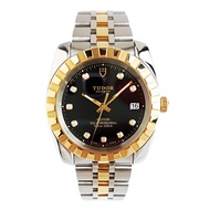 Tudor/38mm Classic Series Black Plate 18K Gold Diamond Automatic Mechanical Watch Men 21013