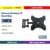 Full motion wall bracket arm tilting TV wall mount 14-42"  ( CP302) with free screw