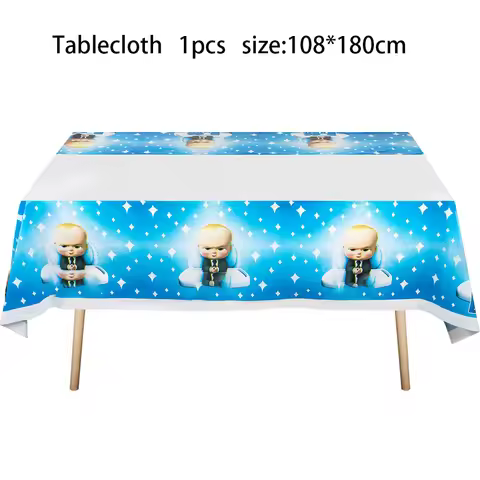 1pcs/lot Boy Boss-babe Tablecloth Happy Birthday Supplies Decorations Tablecover Baby Shower christm