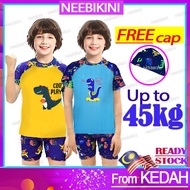 B7 Baju renang boy kanak Kid swimming suit boy swimsuit with cap set baju mandi budak lelaki