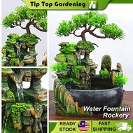 Small Pancut Water Table Mountain Stone Home Decoration Water Fountain Rockery Feng Shui Water Features Garden Home Decor