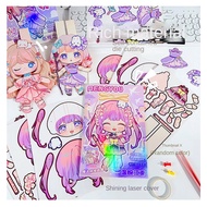 Cartoon paper doll quiet book children's DIY paper doll material bag movable paper doll