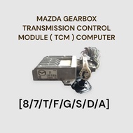 MAZDA GEARBOX TRANSMISSION CONTROL MODULE (TCM) COMPUTER USED FROM JAPAN CODE PARTS: 8/7/T/F/G/S/D/A