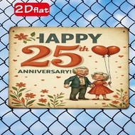 CIFbuy 25th Anniversary Wall Sign Wedding Decor Gift for Couple