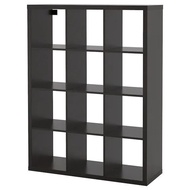 ORIGINAL Ikea KALLAX Shelving Unit, Black-Brown & White