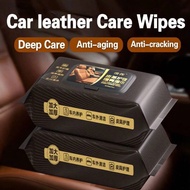 80pcs Wipes Car Seat Leather Care Sofa Cleaning Wipes Car Maintenance Clean Wipes Car Interior Care