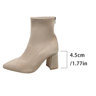 A a14/Women's Shoes/Breathable Summer/Pointed Toe Middle Heel (3-5cm) PU Short Tube Fashion Boots Sq
