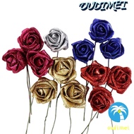 OUDIMEI Foam Roses DIY Blue Roses Bride Bouquet Wedding Party Decor Artificial Flowers