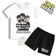 Dhot children's t-shirt and pants set 4G GangDesign free name - Children's t-shirt set with free nam
