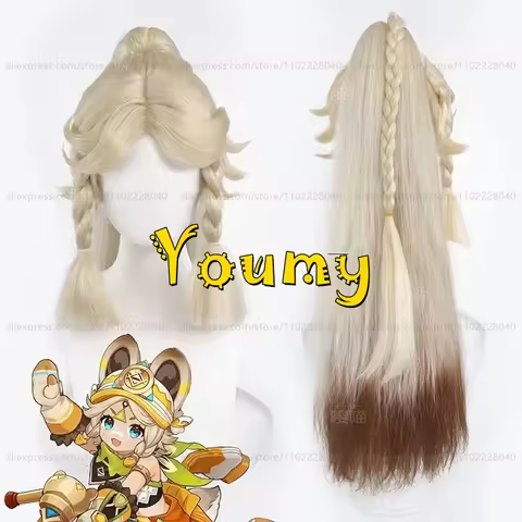 Kachina Wig with Ponytail Women 70cm Long Wig Cosplay Anime Cosplay Wigs Heat Resistant Synthetic Wi