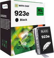XLhippo 923e 923XL Black Replacement for HP 923 Black Ink Cartridgs for HP Printers Office Jet Pro 8