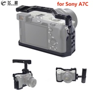 FEICHAO For Sony A7C DSLR Camera Aluminum Alloy Quick Release Camera Cage Rig Cold Shoe Mount For Mi