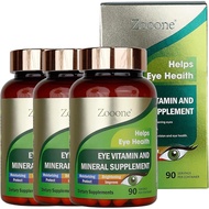zooone- Lutein Eye Vitamins Supplement for Macular Health and Dry Eye, Contains Lutein, Zinc, Vitami
