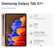 Used Samsung Galaxy Tab S7 Plus ( SM-T970 ) Wifi 8GB + 256GB With Samsung Pen ( SAMSUNG MALAYSIA)