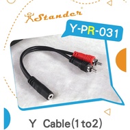 Stander Y-PR-031 3.5mm Stereo Female To RCA Left Right Male Audio Signal Breakout Cable [Kaijie Musi
