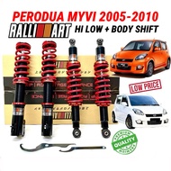 MYVI SE SEI / VIVA 05-16 ADJUSTABLE RALLIART HI LOW BODY SHIFT COMFORT ABSORBER COILOVER SPRING MINE