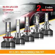 Bộ 2 Bóng Đèn Pha LED H4 H7 H3 9006 9005 Combo Đèn Sương Mù Chùm Cao & Thấp 6000K 3000K 12V Cho Ô Tô