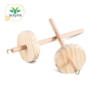 2Piece DIY Drop Spindle Top Whorl Yarn Spinner Hand Wooden  Wheel Wood Color DIY Drop Spindle for Ya