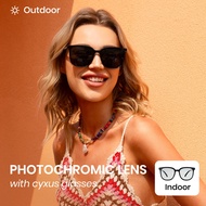 Cyxus polarized photochromic sunglasses for men women UV protection fashionable square 1711i01