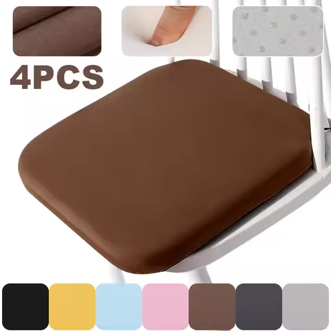 4pcs Memory Foam Seat Cushion Car Office Essentials Home Deco Dining Chair Cushion Soft and Breathab