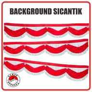 SICANTIK BACKGROUND FLAG (3.6 METERS) 5 WAVES