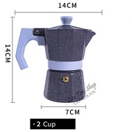 Ấm moka pot pha cà phê cà phê bình moka pot 2cup 80ml vân đá phong cách Ý
