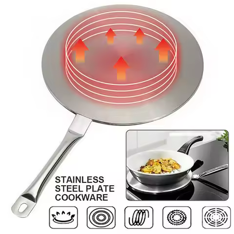 A01V-Cooking Heat Diffuser Plate Electric Cooker Induction Hob Converter Plate Cookware Furnace Pan
