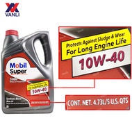 Mobil Super 5000 Semi Synthetic Engine Oil 10W40 API SN+ (MADE IN the USA)  ( 5 Quarts = 4.73 Liters