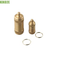 KIKO2E Medicine Bottle Portable Brass Tablet Container Waterproof Earplugs Capsule Travel Keychain H