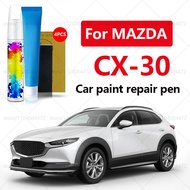 Car Paint Repair Pen For 2019-2025 Mazda CX-30 Paint Scratch Repair Accessories 4PCS White 51K Blue 