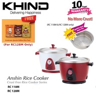 KHIND 1.8L ANSHIN RICE COOKER WITH STAINLESS STEEL INNER POT RC118M