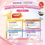 [BEST SELLING] SOME BY MI DAILY MASK 30EA BUNDLE SET (Glutathione daily mask, Yuja daily mask, Retin
