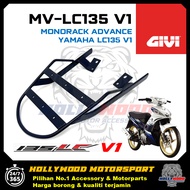 GIVI MONORACK YAMAHA LCV1 LC135 V1 + BOX GIVI TANKER ABS TOP BOX