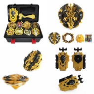 8x Beyblade Burst Gold Gyro Set W/ Grip LR Launcher + Portable Box Storage Case