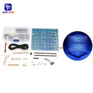 4 Color Available 8x8x8 3D LED Cube Light DIY Kit Squared LED for Electronic Toy Learning Suit Red B