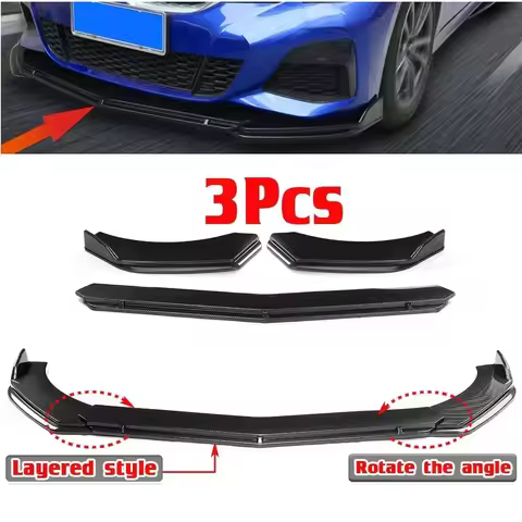 3x Adjustable Universal Car Front Bumper Lip Spoiler Diffuser For Benz W211 W212 W117 W176 W205 W204