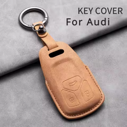 Leather Car Smart Key Case Full Cover Protector Shell for Audi A1 A3 A4 A5 A6 A7 A8 B9 8V 8W 8S Q3 Q