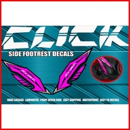 ℗ ✟ ▫ HONDA CLICK V2/V3 SIDE FOOT REST DECALS / HONDA CLICK SIDE FLAIRINGS DECALS /HONDA CLICK ACCE