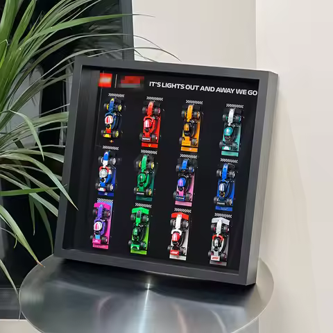 Display Wallboard For Lego 71049 (Car Not Included) Dustproof Display Photo Frame For Lego F1 Model 