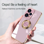 For Xiaomi Redmi Note 12 Pro 5G Global POCO X5 Pro Case ELVEV Hard PC Luxury Electroplate Light and Thin Finger Ring Bracket Phone Cover