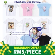 Awotech 1- Kids Unisex Shirt Baby T Shirt Baju Kids Fashion Kids Clothes Stella Shirt T Shirt Budak Murah Baju Murah Anak Baju Kanak Kanak 短袖上衣 上衣t恤