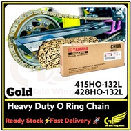 YAMAHA INDON 428HO-132L/140L 415HO-132L 132/140L GOLD EXTRA LONG  RANTAI SPROCKET HEARVY DUTY CHAIN 
