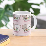 Mug Peach and goma eating salad
