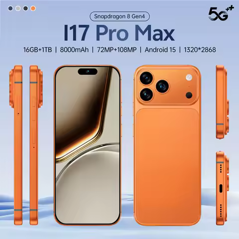 2026 Hot i17 Pro max original global version HQ intelligent 4G 5G Snapdragon 8 Gen4 8000mAh battery 